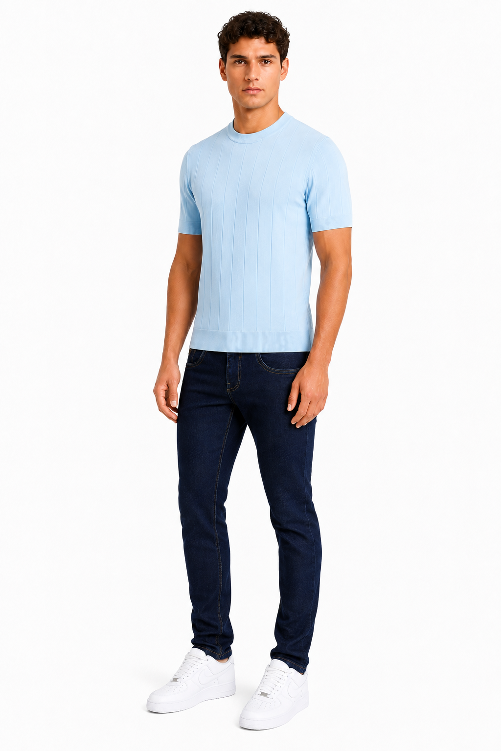 Capri set Jeans & Tshirt | Licht Blauw & Navy