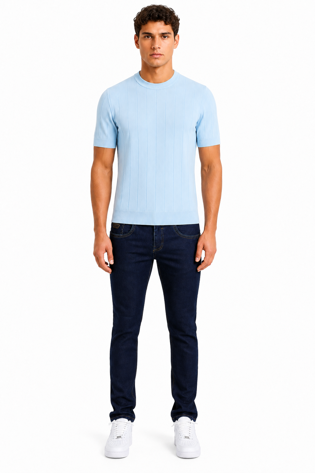 Capri set Jeans & Tshirt | Licht Blauw & Navy