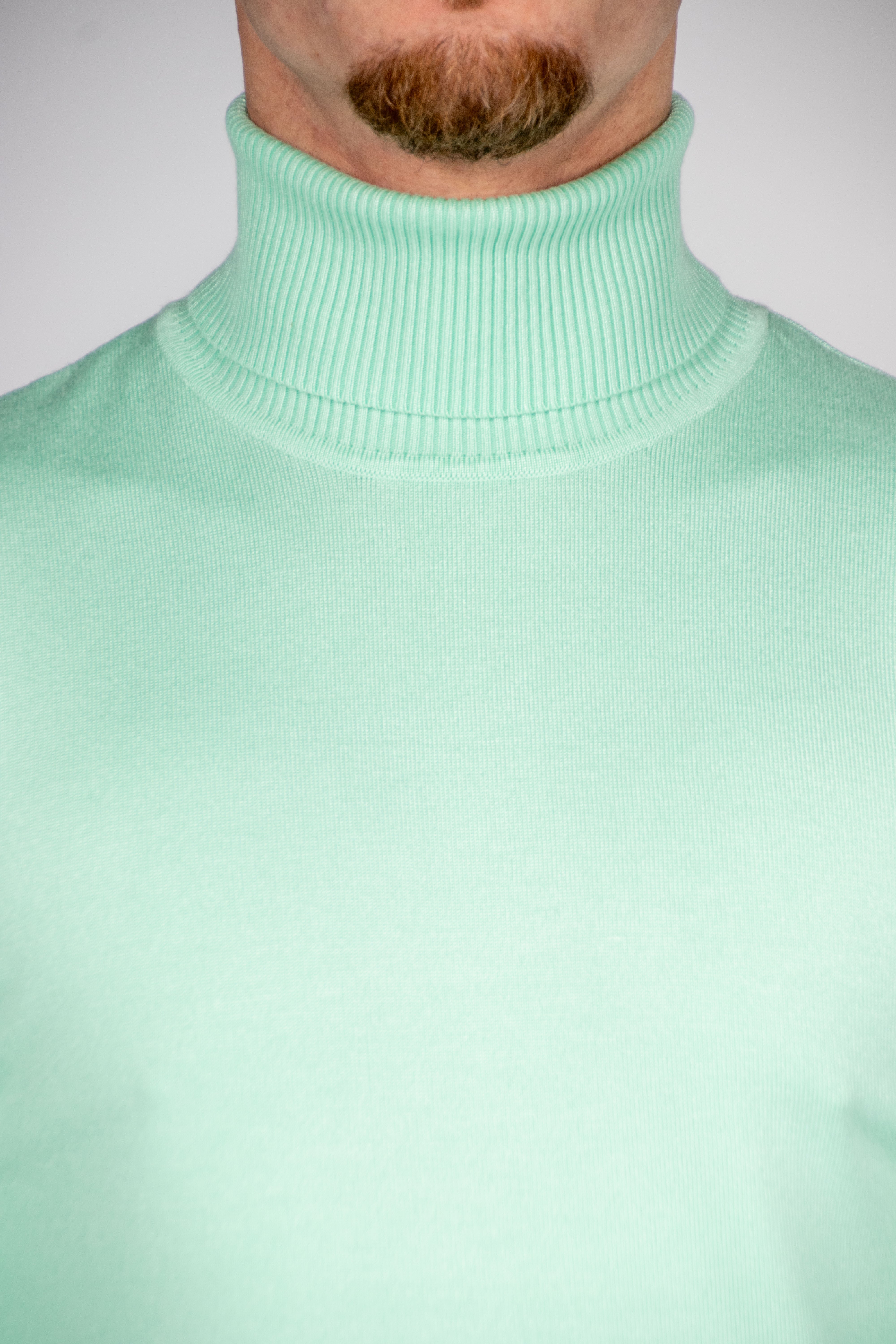 Uomini di dolcevita d'acqua verde