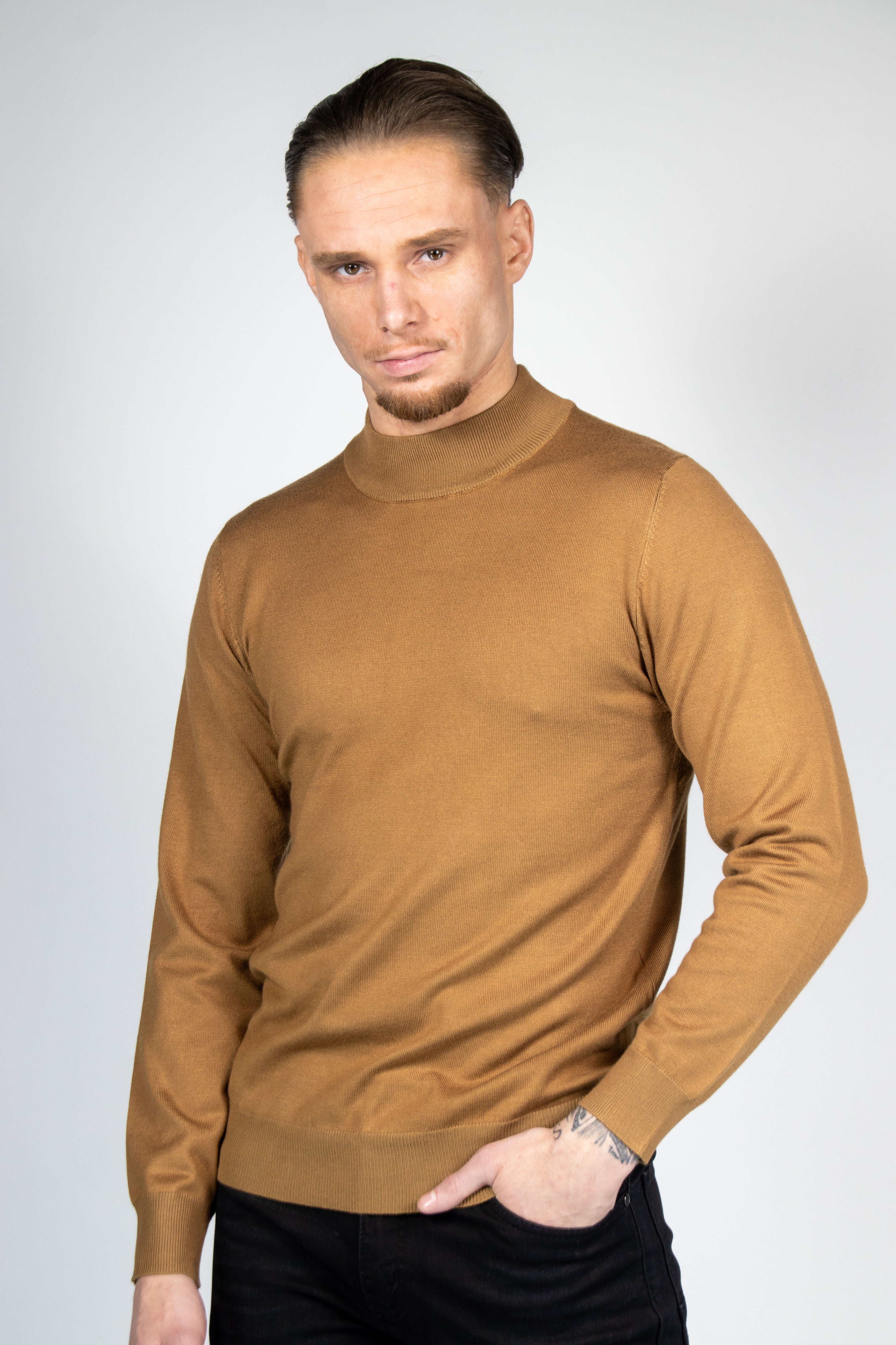 Camel Turtleneck Heren