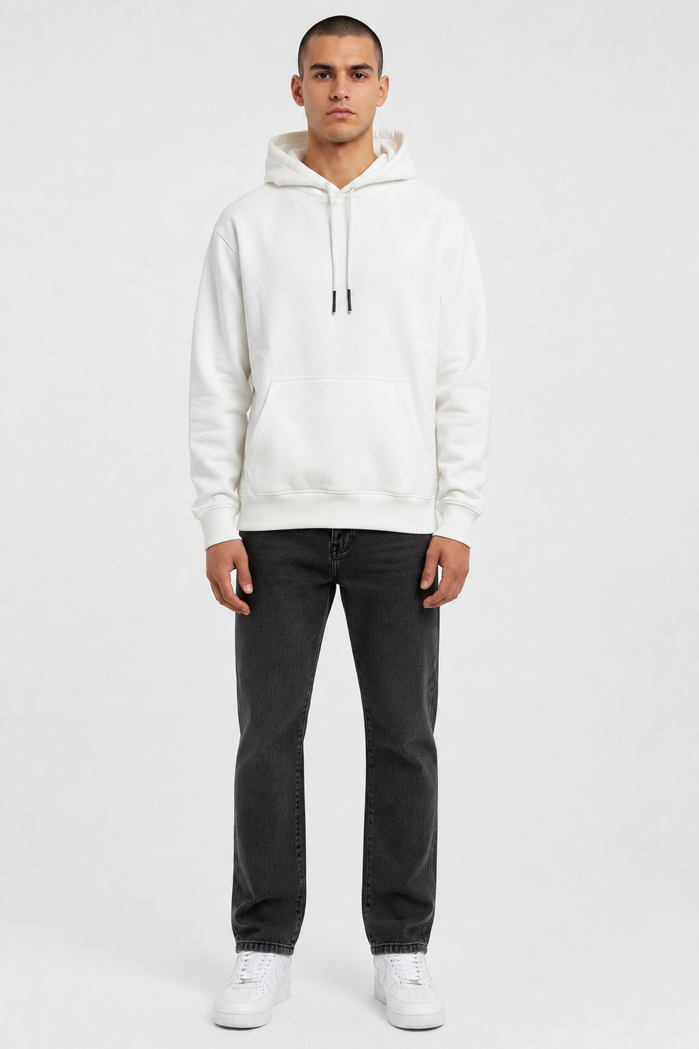 Daily Set Hoodie Wit & Antraciet