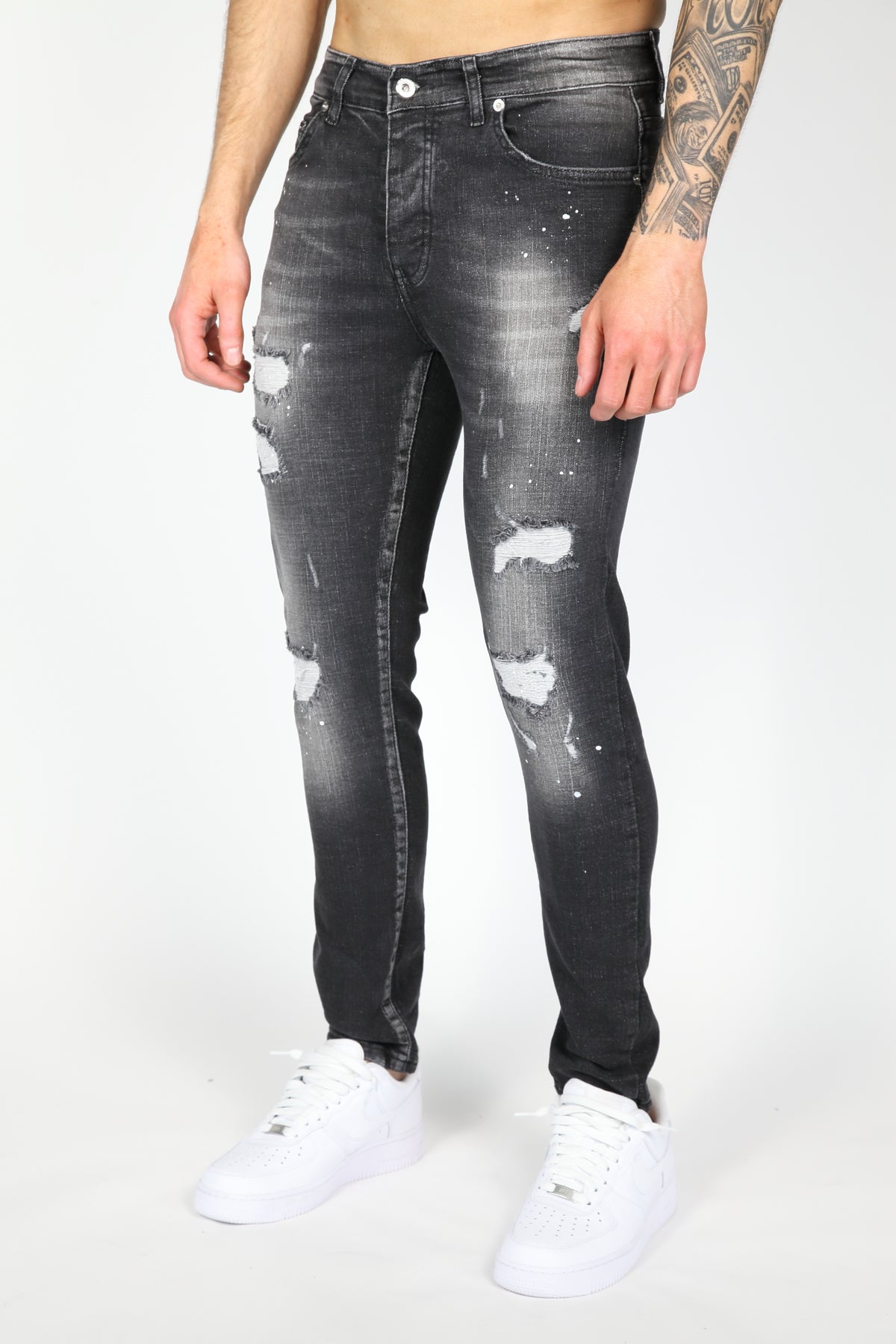 The Ripped Jeans Grijs