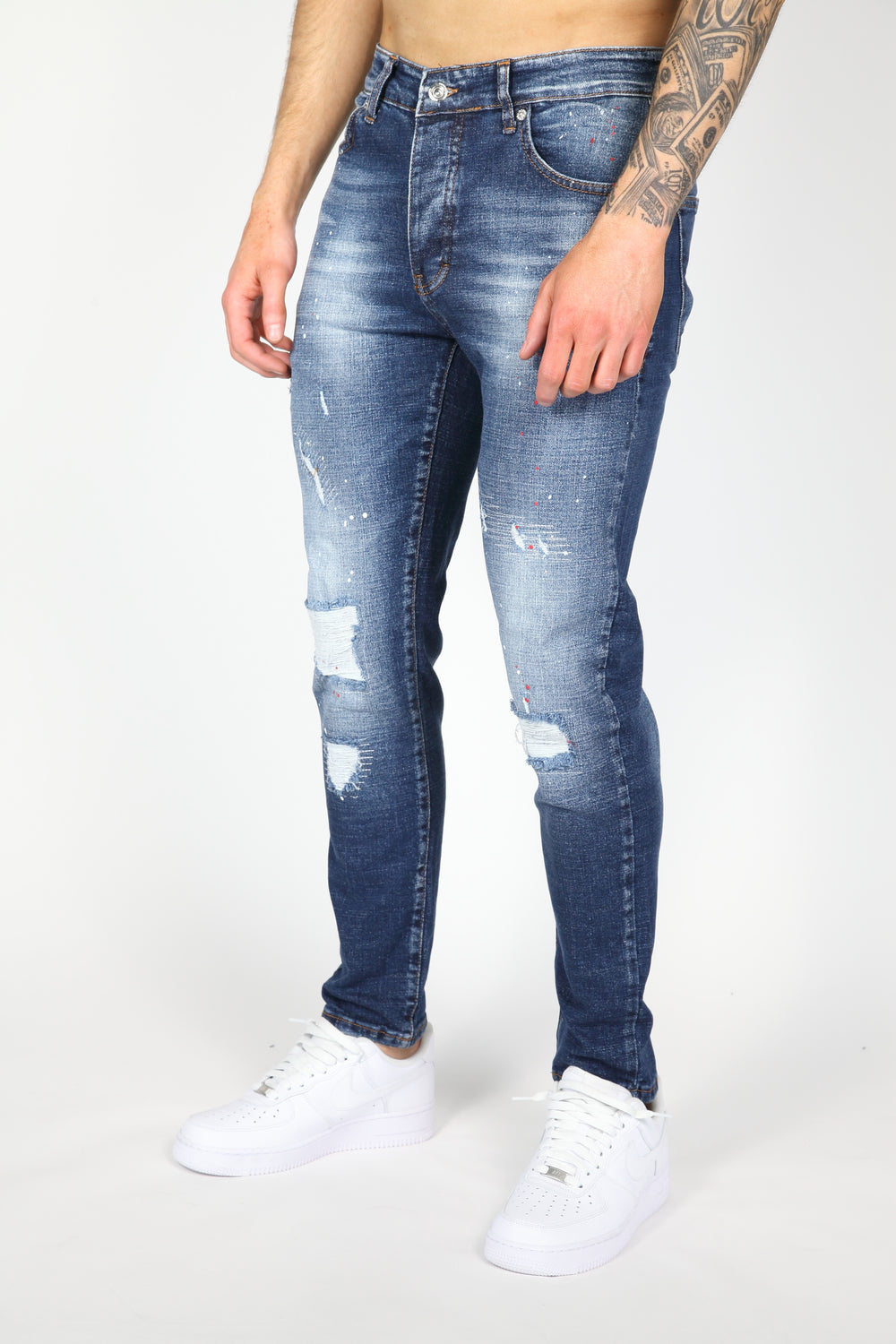The Ripped Jeans Licht Blauw