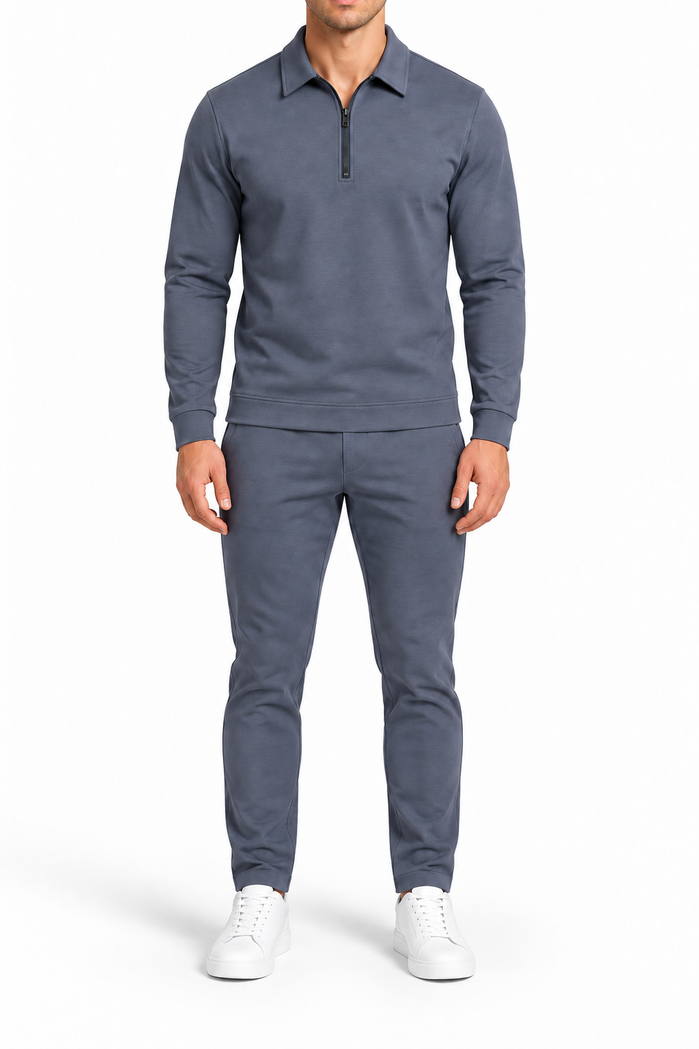 Set invernale Montreux con mezza zip antracite