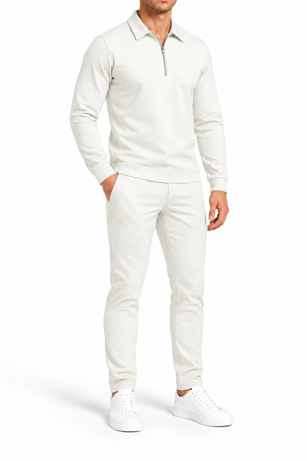 Montreux Half-Zip Winter Set Off White