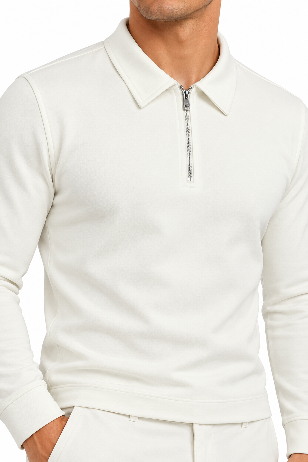 Montreux Half-Zip Winter Set Off White