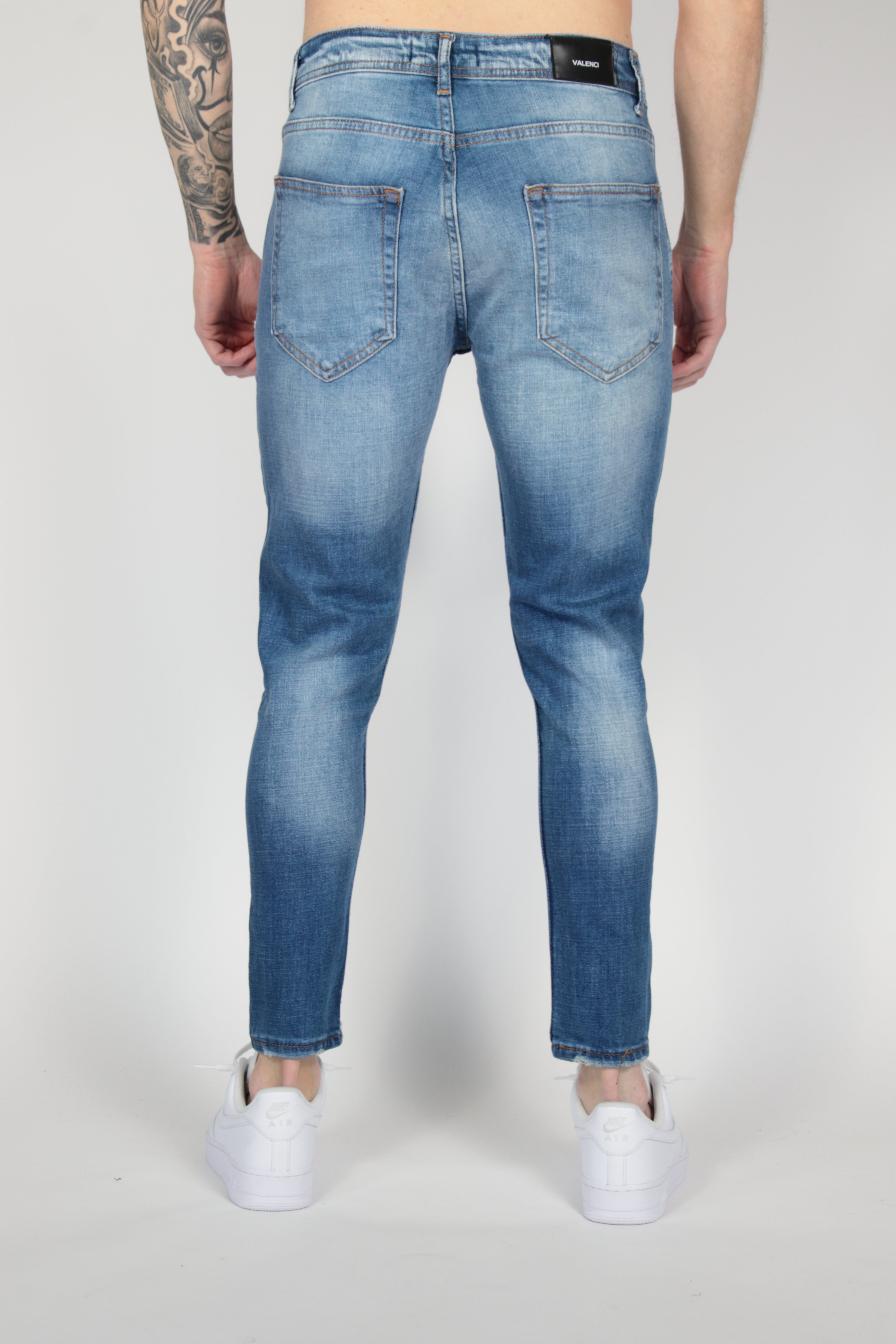 Skinny Jeans Splashed Light Blue