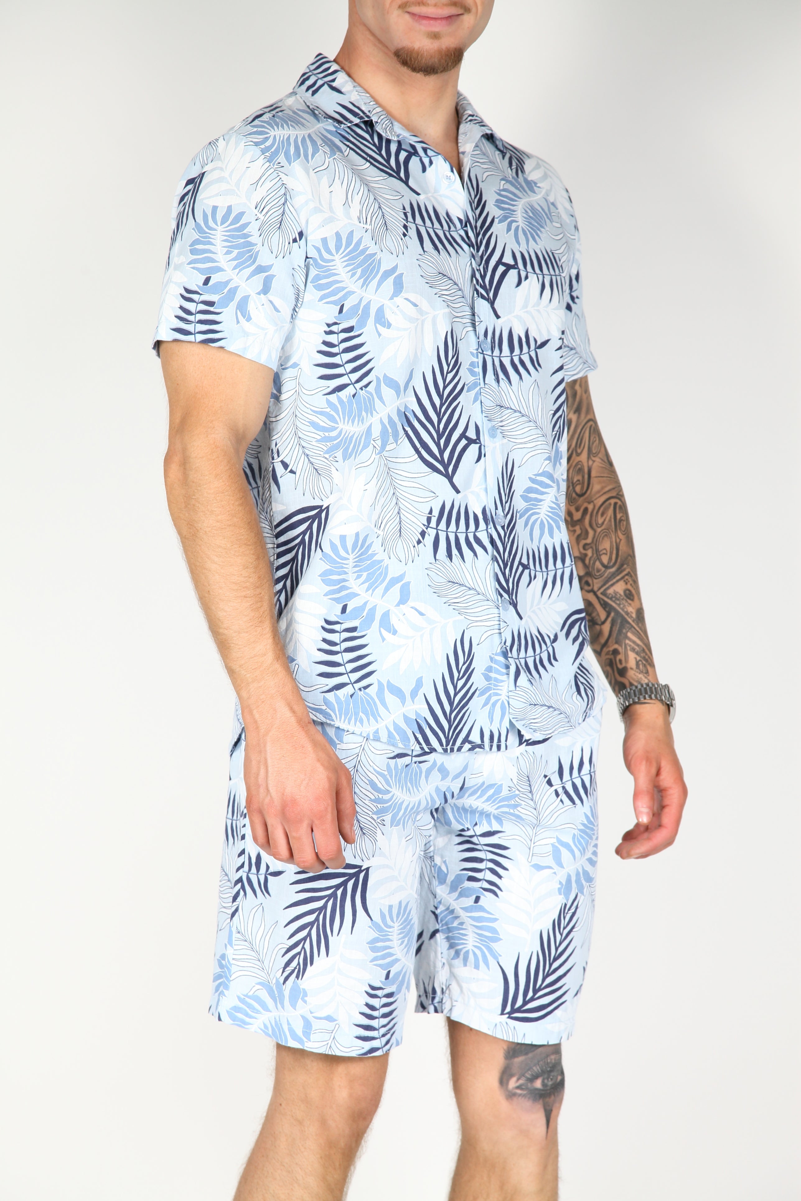 The Marbella Linnen Set Blauw