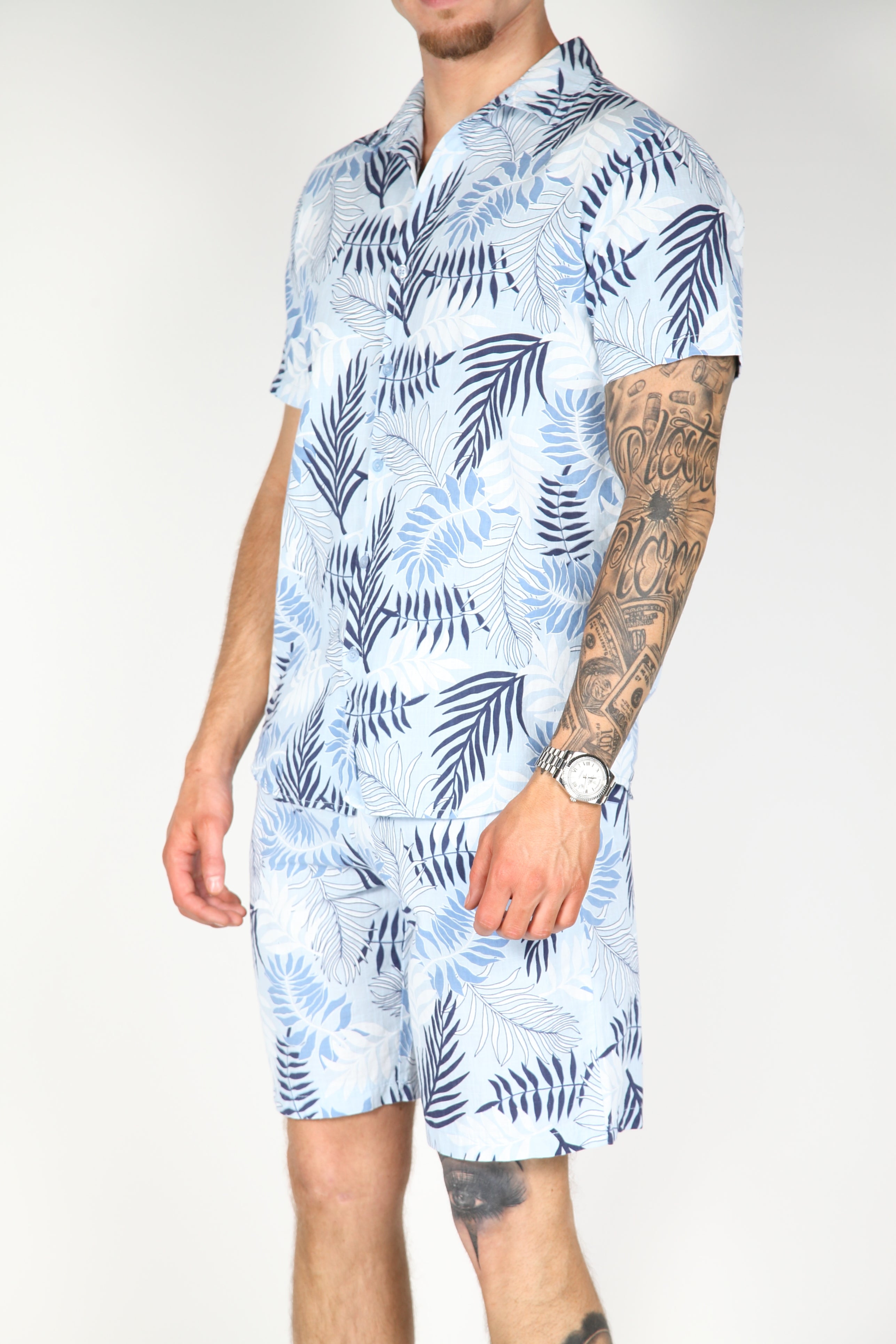 The Marbella Linnen Set Blauw