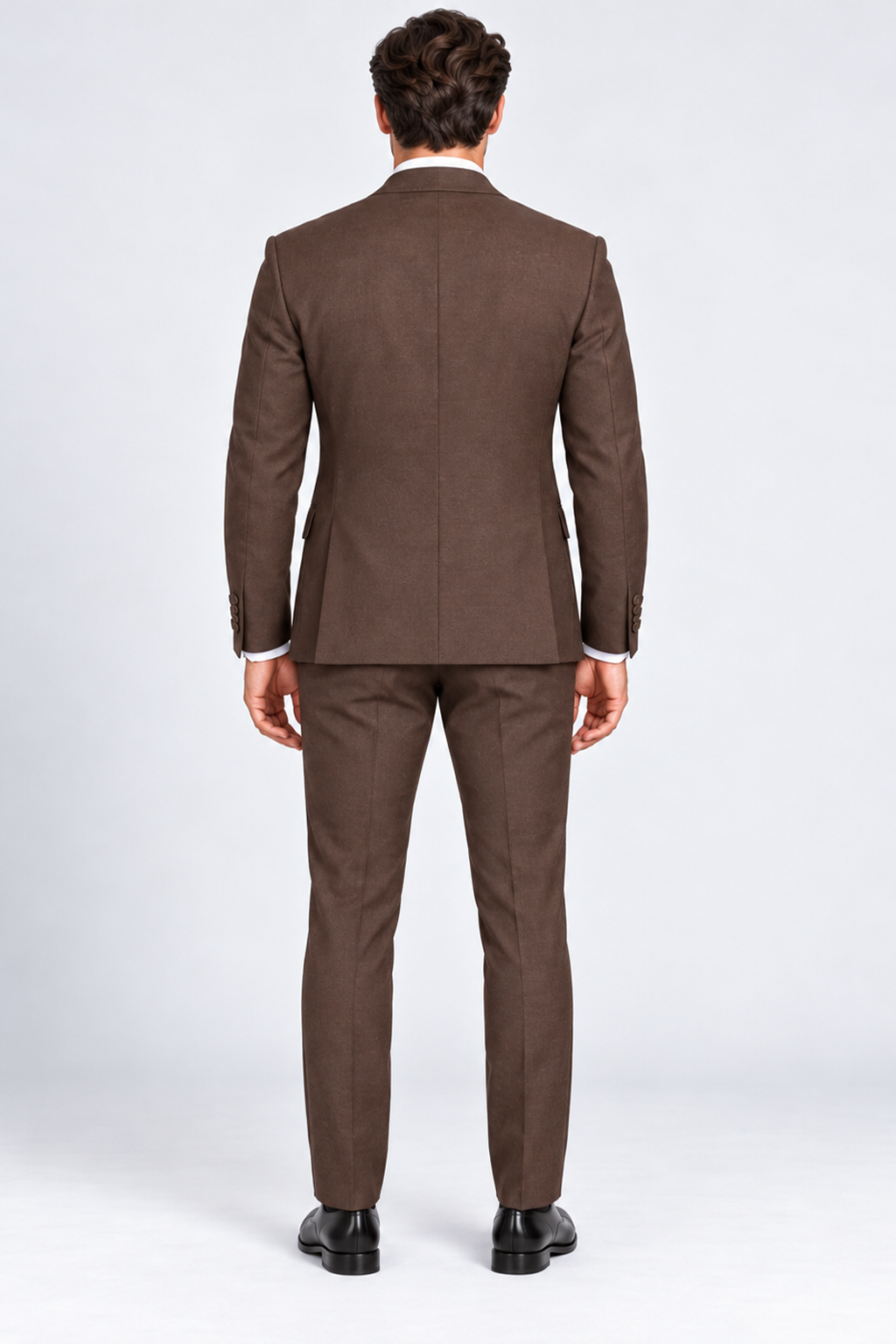 Romano Double Breasted Suit Bruin