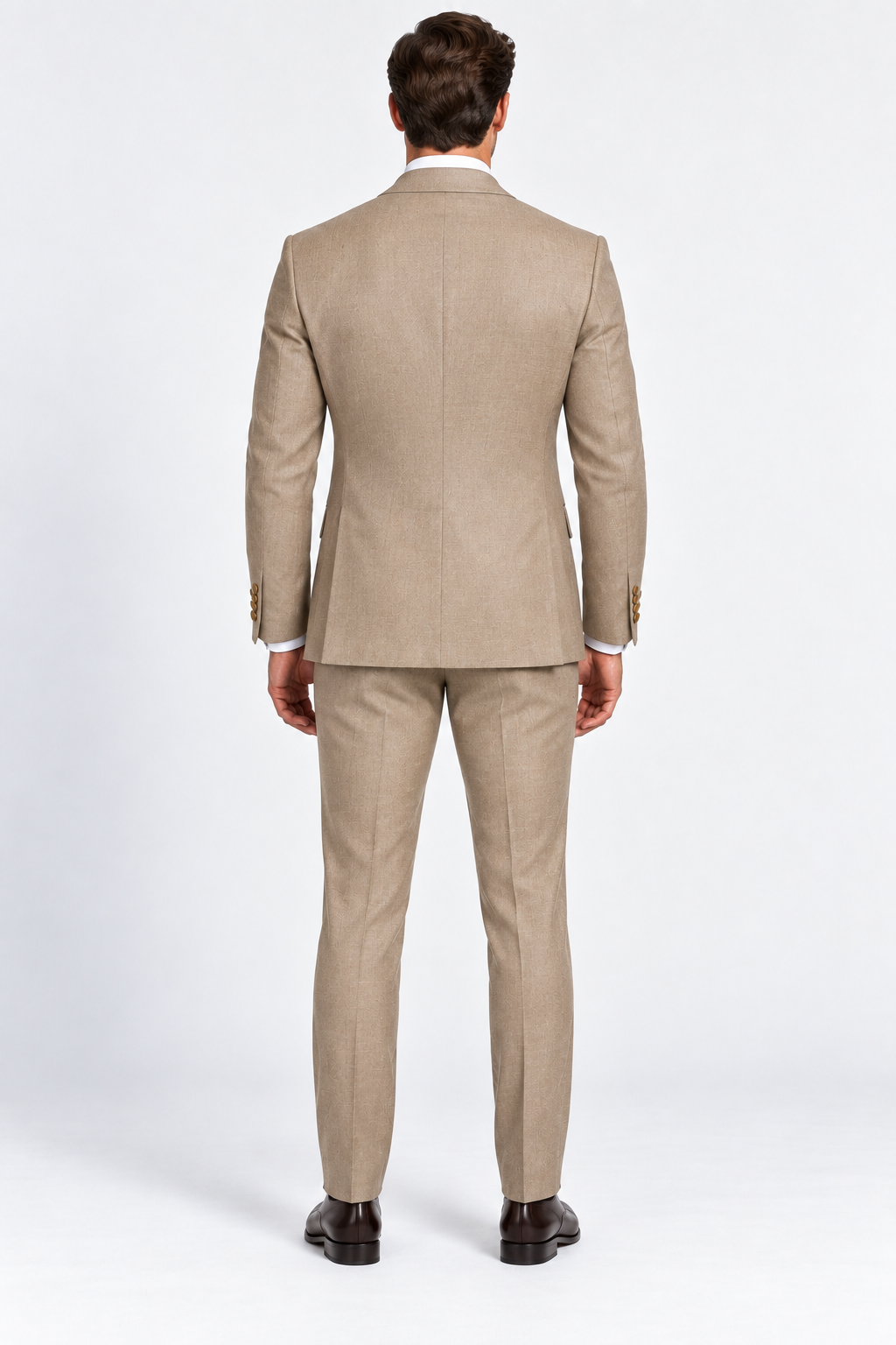 Romano Double Breasted Suit Taupe