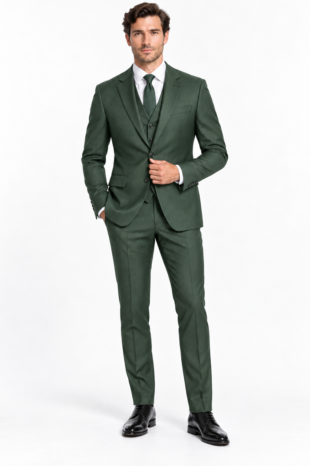 Milano Three-piece Suit Green