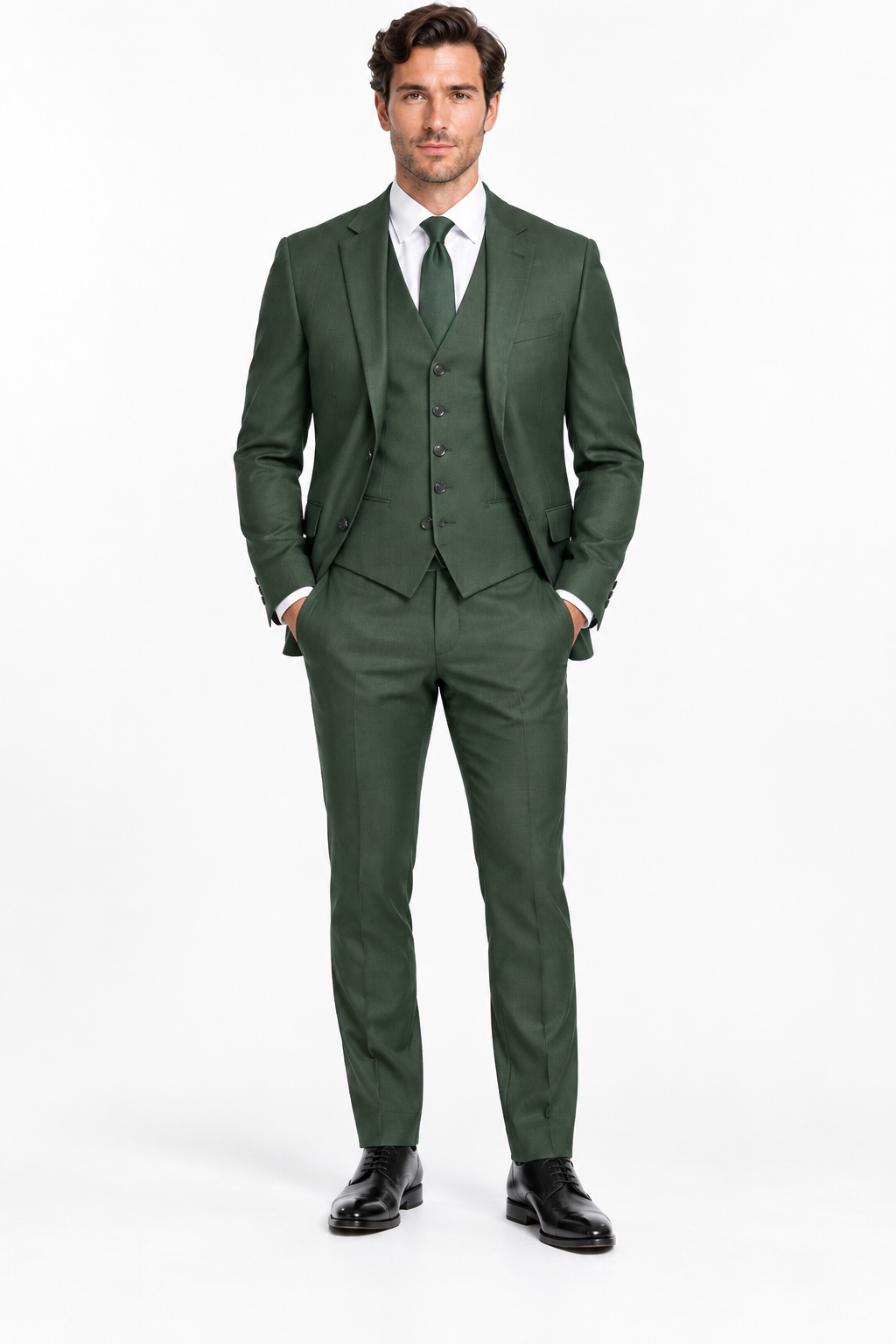 Milano Three-piece Suit Green