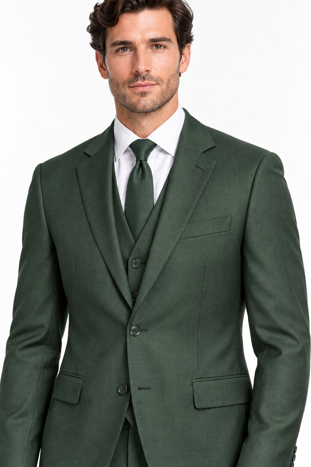 Milano Three-piece Suit Green