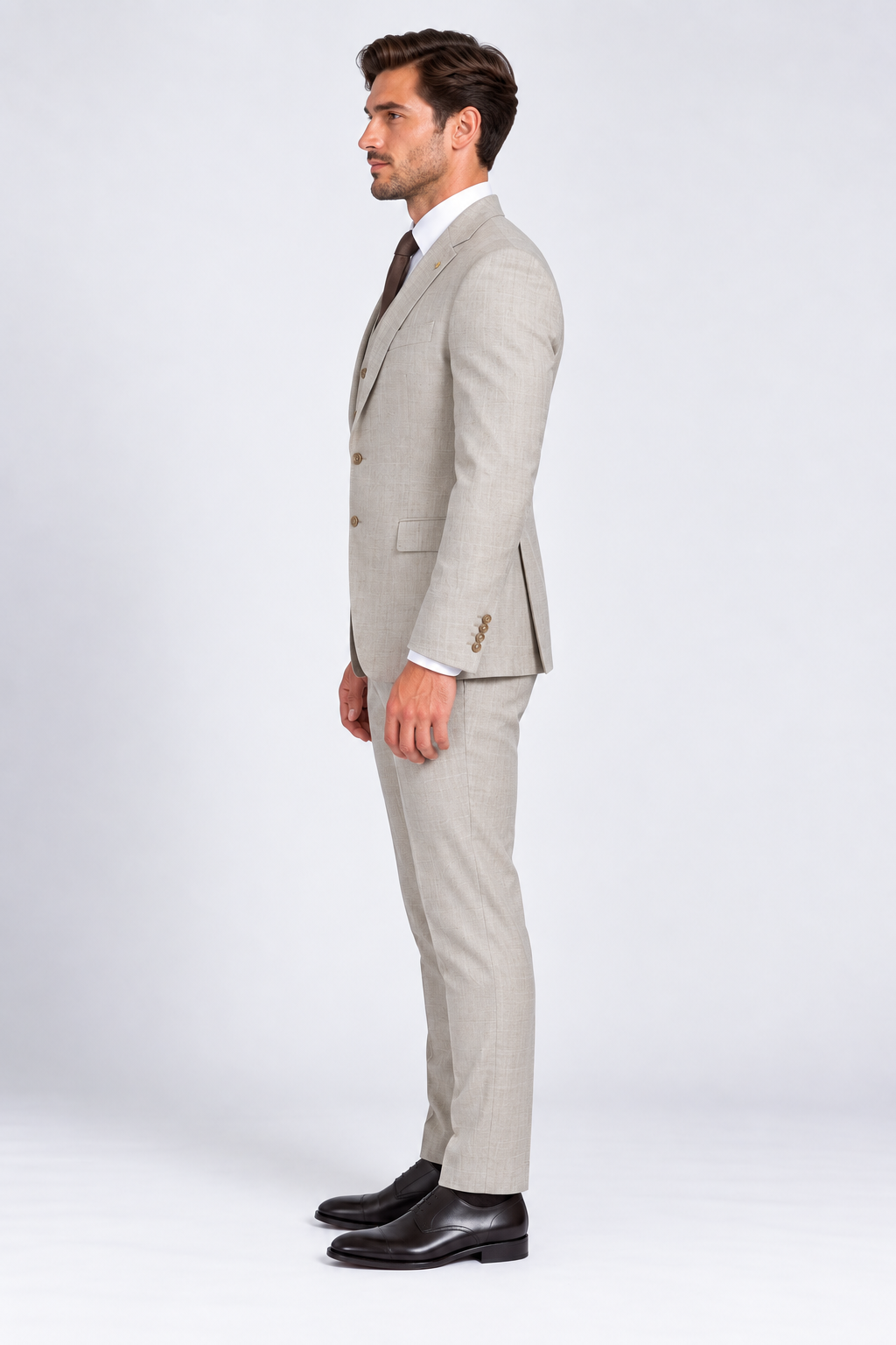 Monaco Three-piece Suit Beige