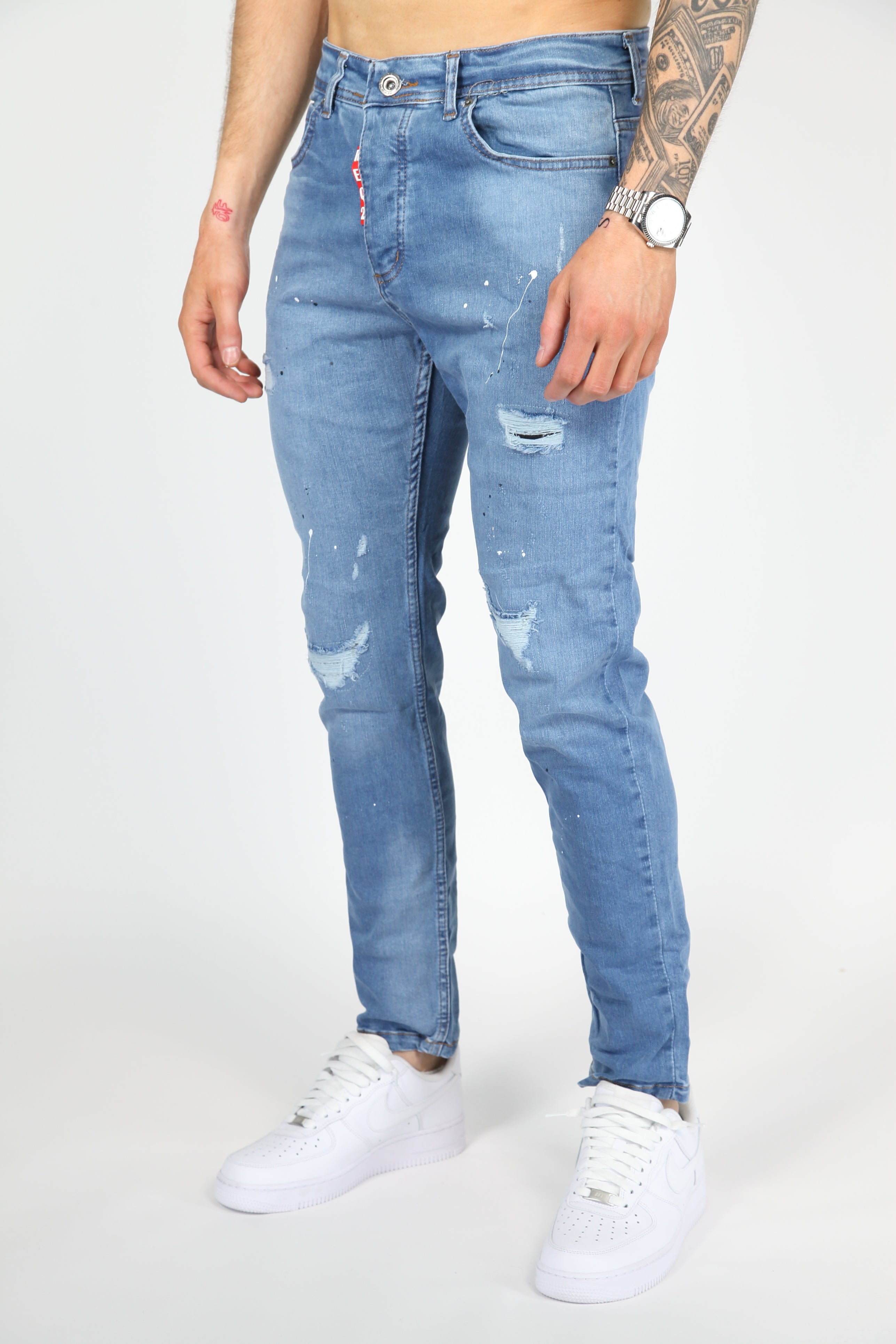 The Urban Slash Skinny Jeans Blue