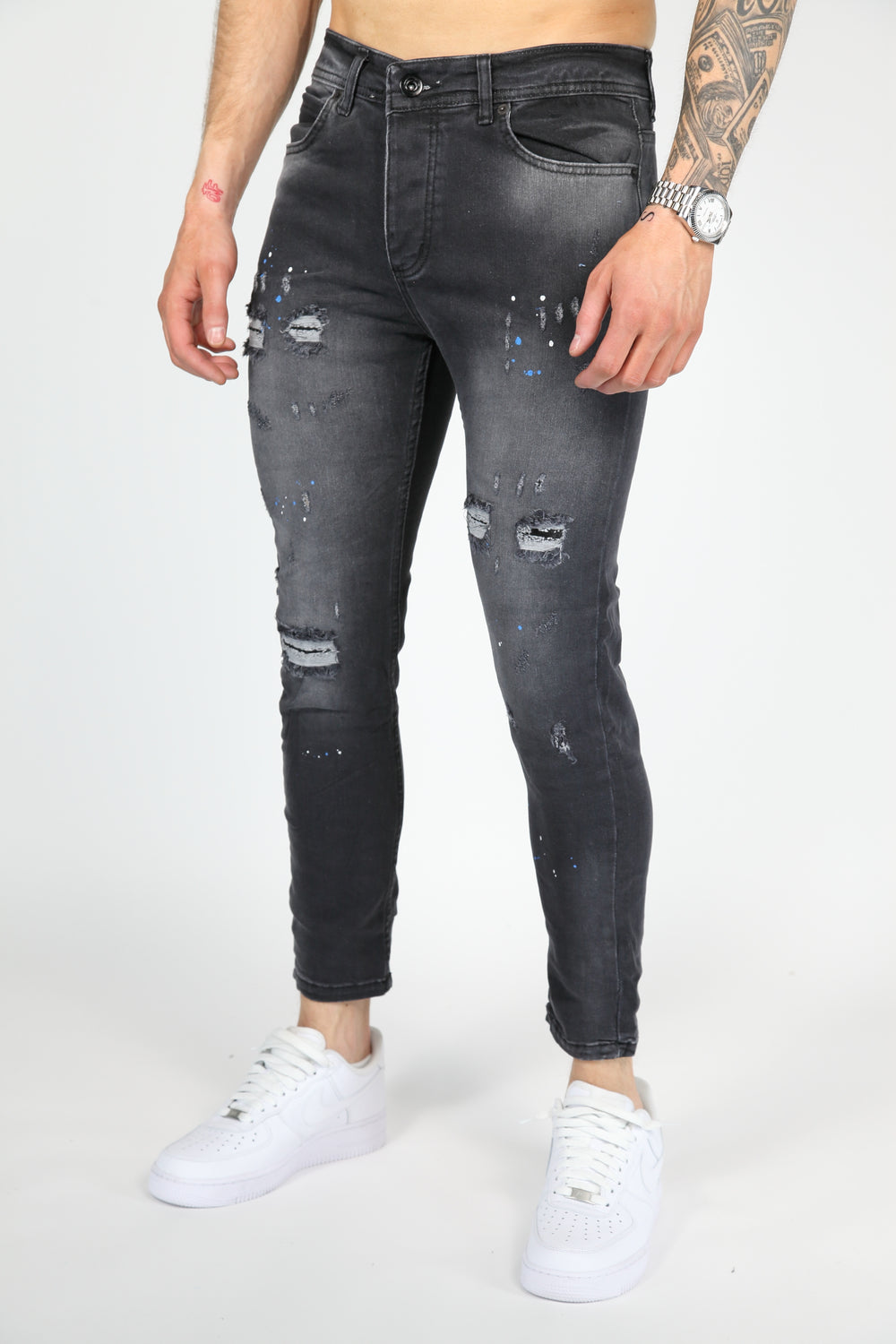 The Urban Slash Skinny Jeans Antraciet
