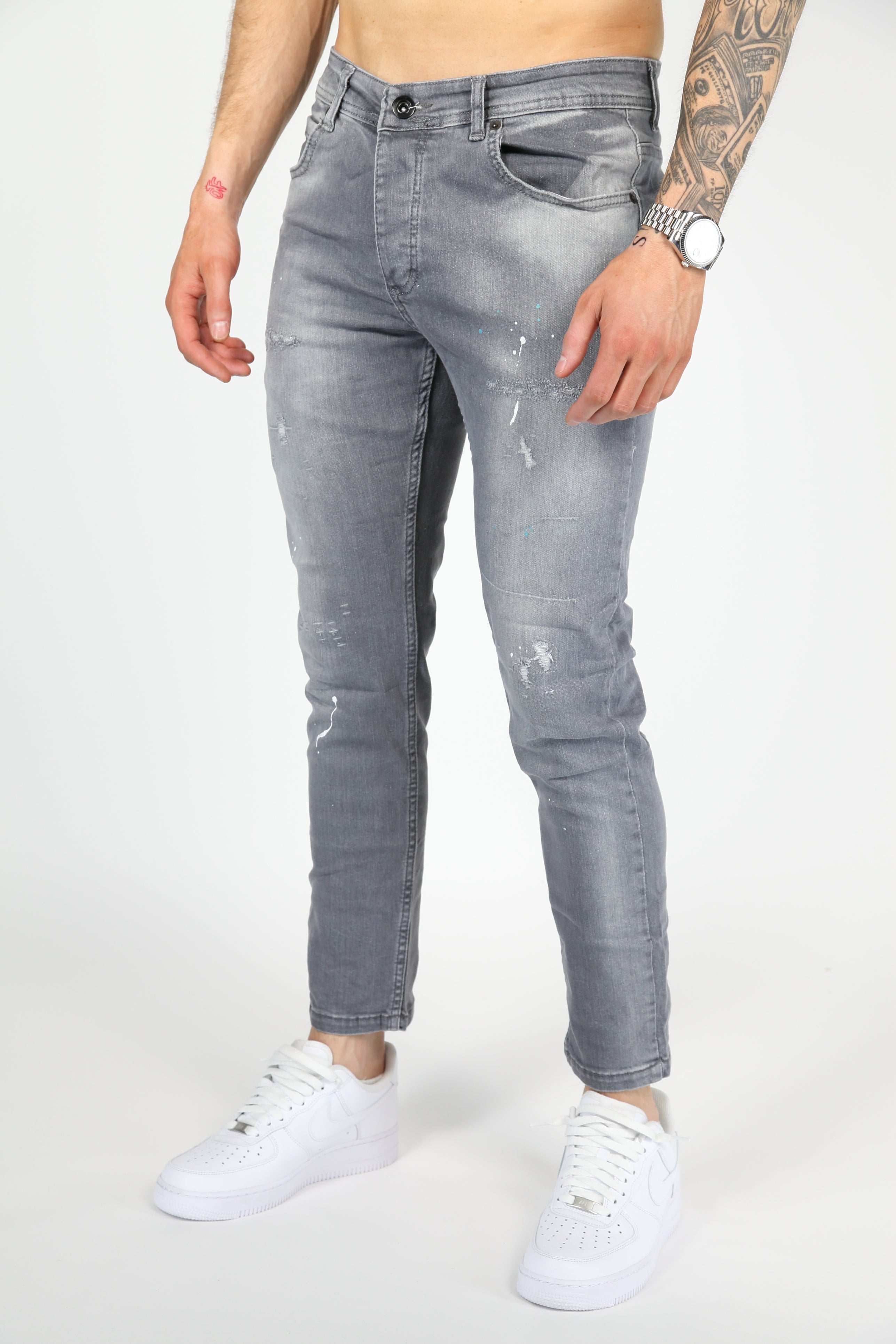 The Urban Slash Skinny Jeans Gray