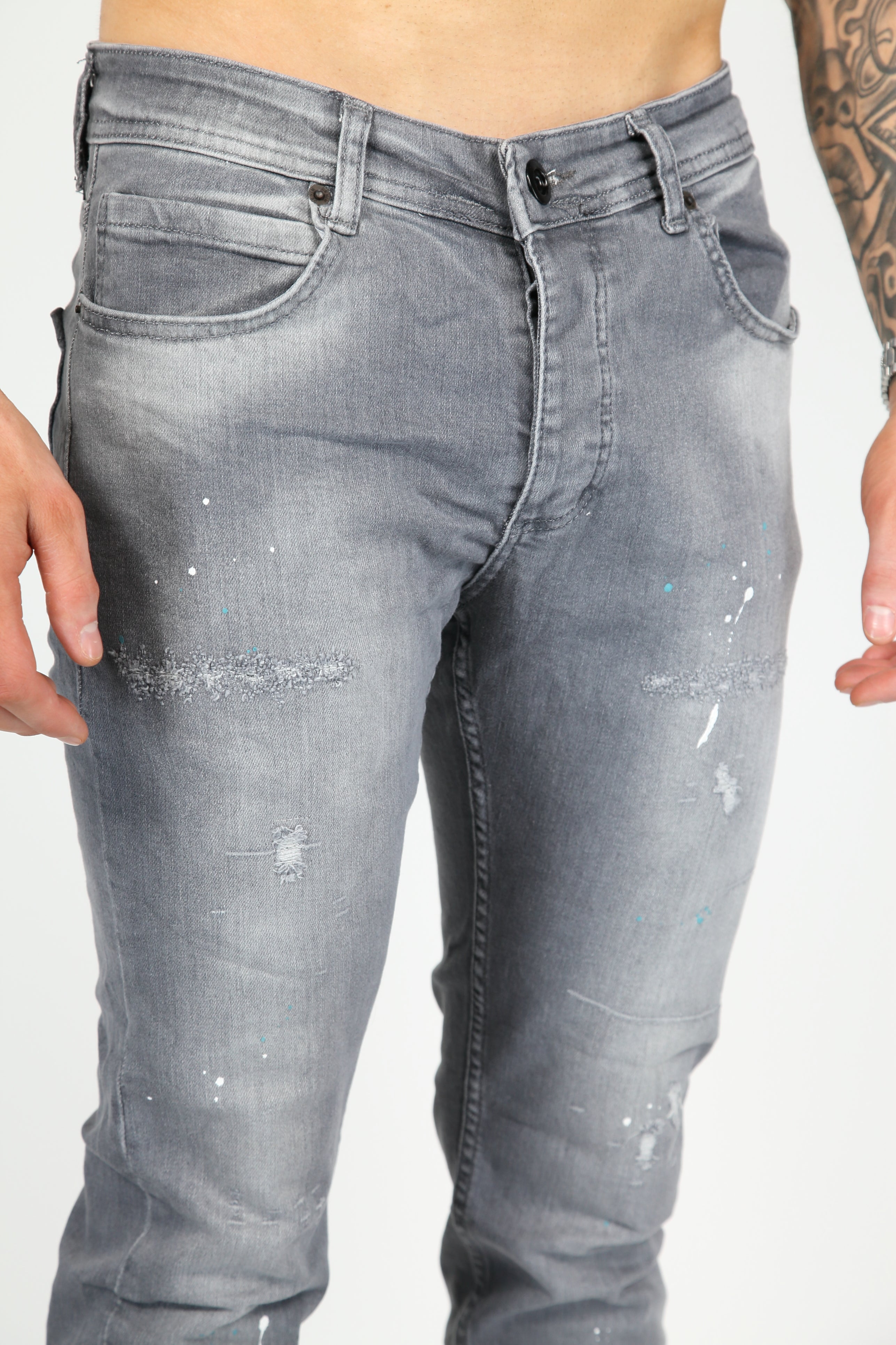 The Urban Slash Skinny Jeans Gray