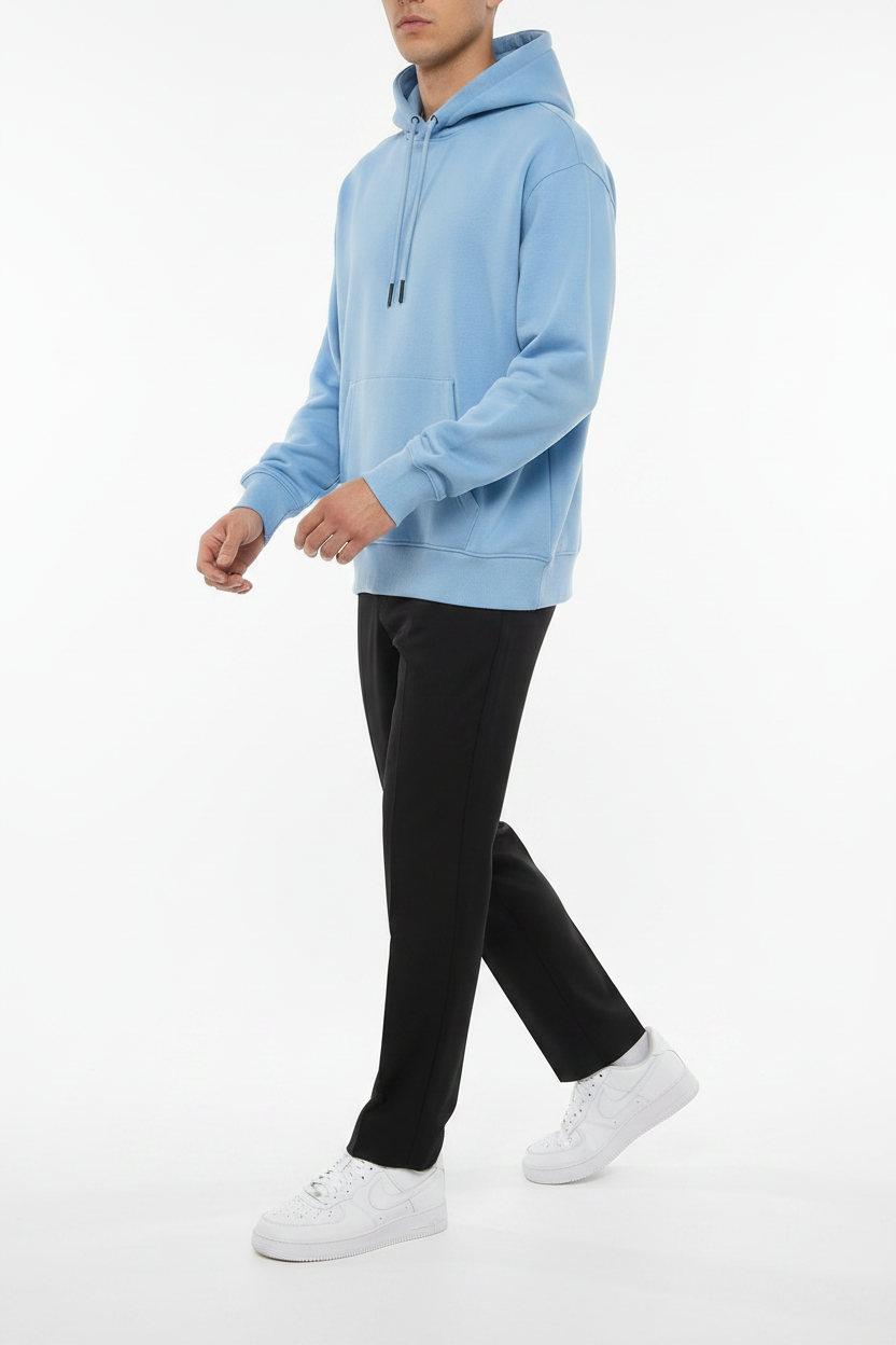 Felpa con cappuccio Arya celeste