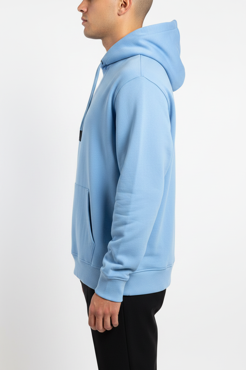 Felpa con cappuccio Arya celeste