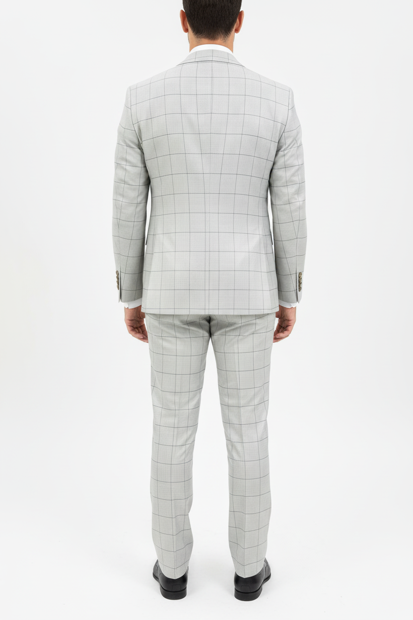 Architect Grid Suit - Licht Grijs