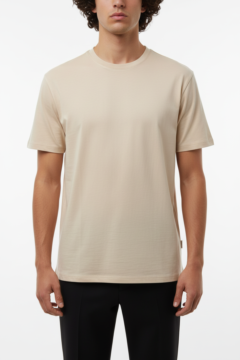 Beige T-shirt Basic