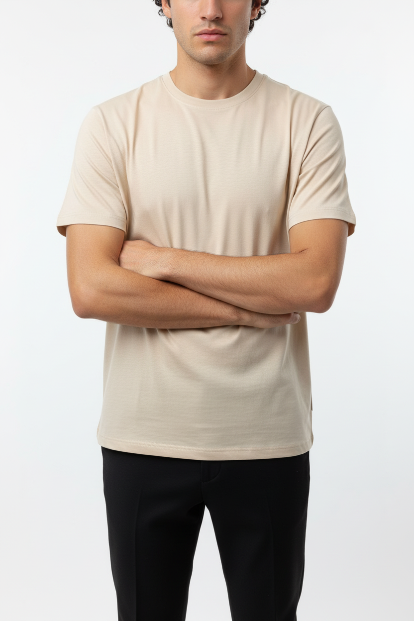 Beige T-shirt Basic