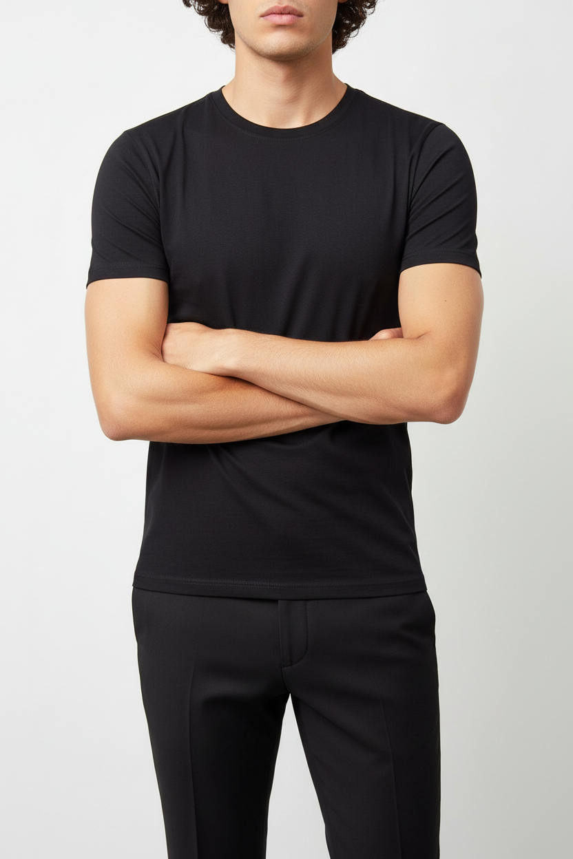 Basic T-shirt Valenci Zwart