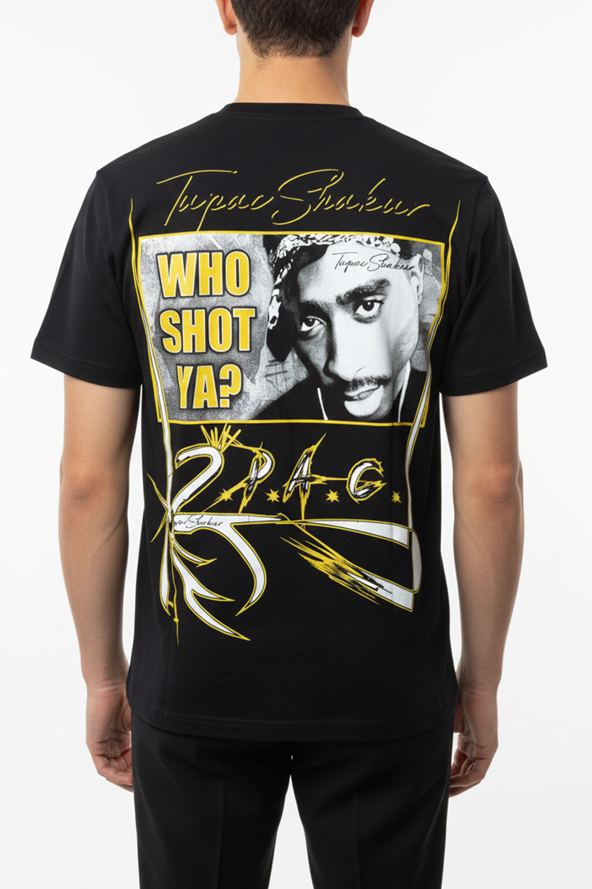 T-shirt Zwart Tupac Shakur