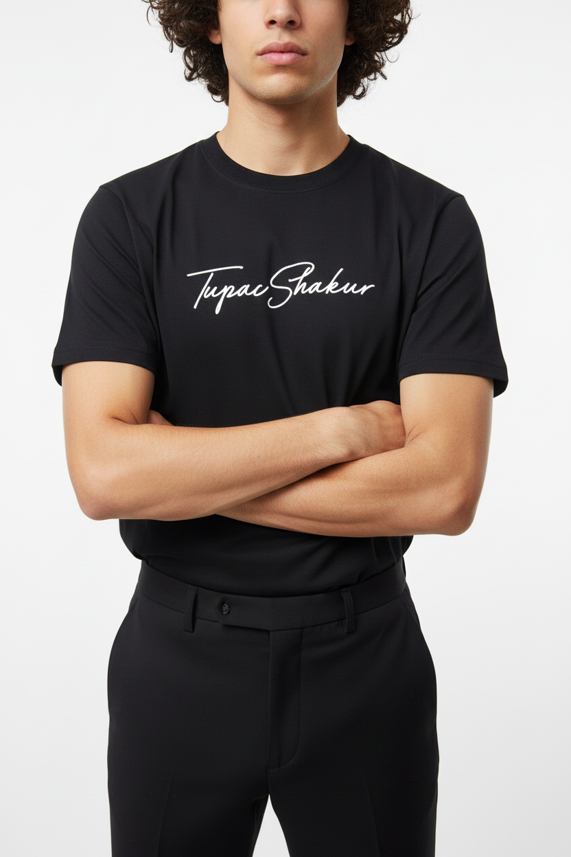 T-shirt Zwart Tupac Shakur