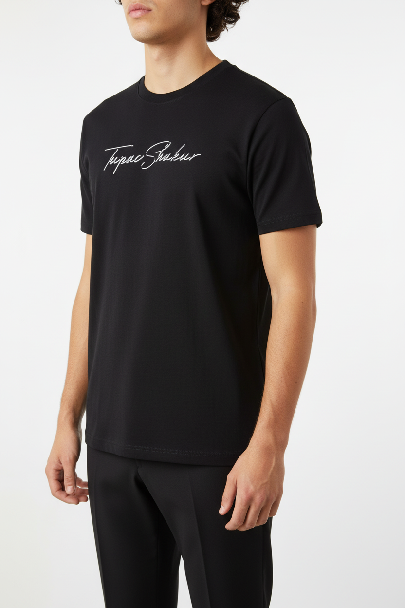 T-shirt Zwart Tupac Shakur