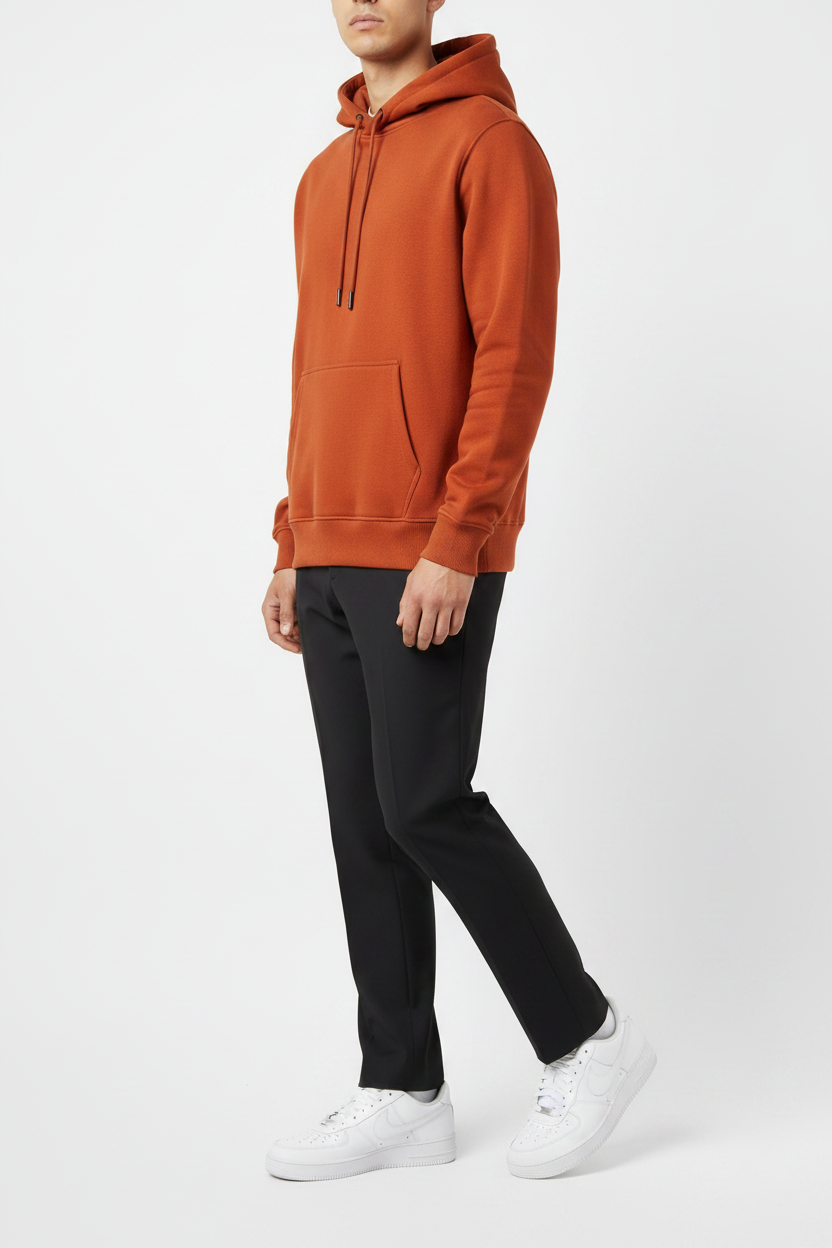 Felpa con cappuccio Arya arancione bruciato