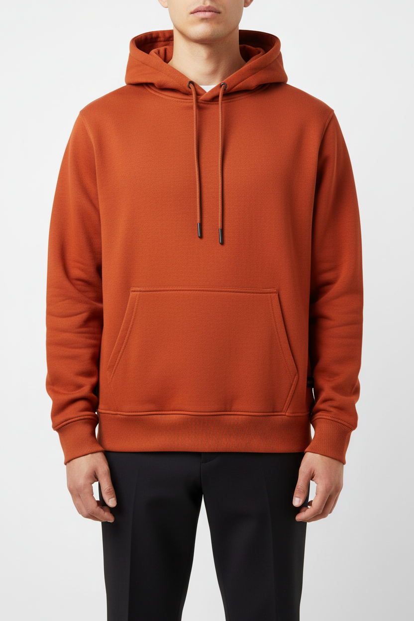 Felpa con cappuccio Arya arancione bruciato