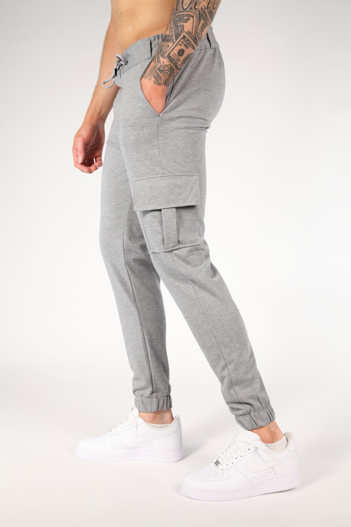 Cargo broek Vincenzo Grijs