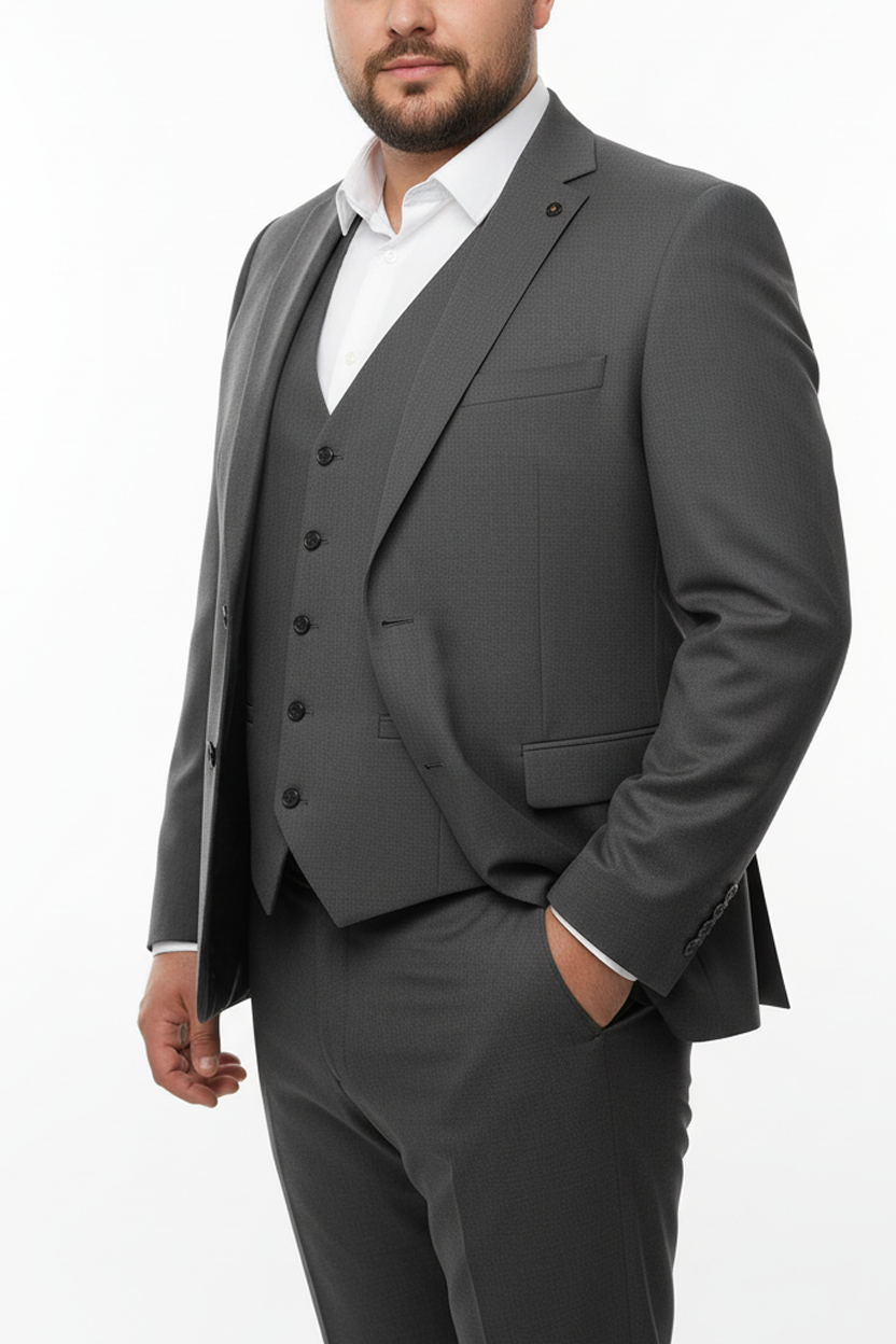 El traje de tres piezas Vittorio antracita