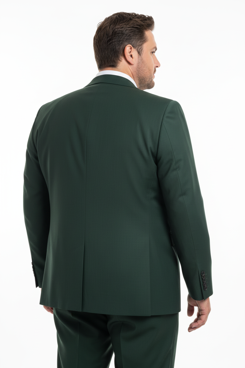 Traje de tres piezas verde oscuro Vittorio