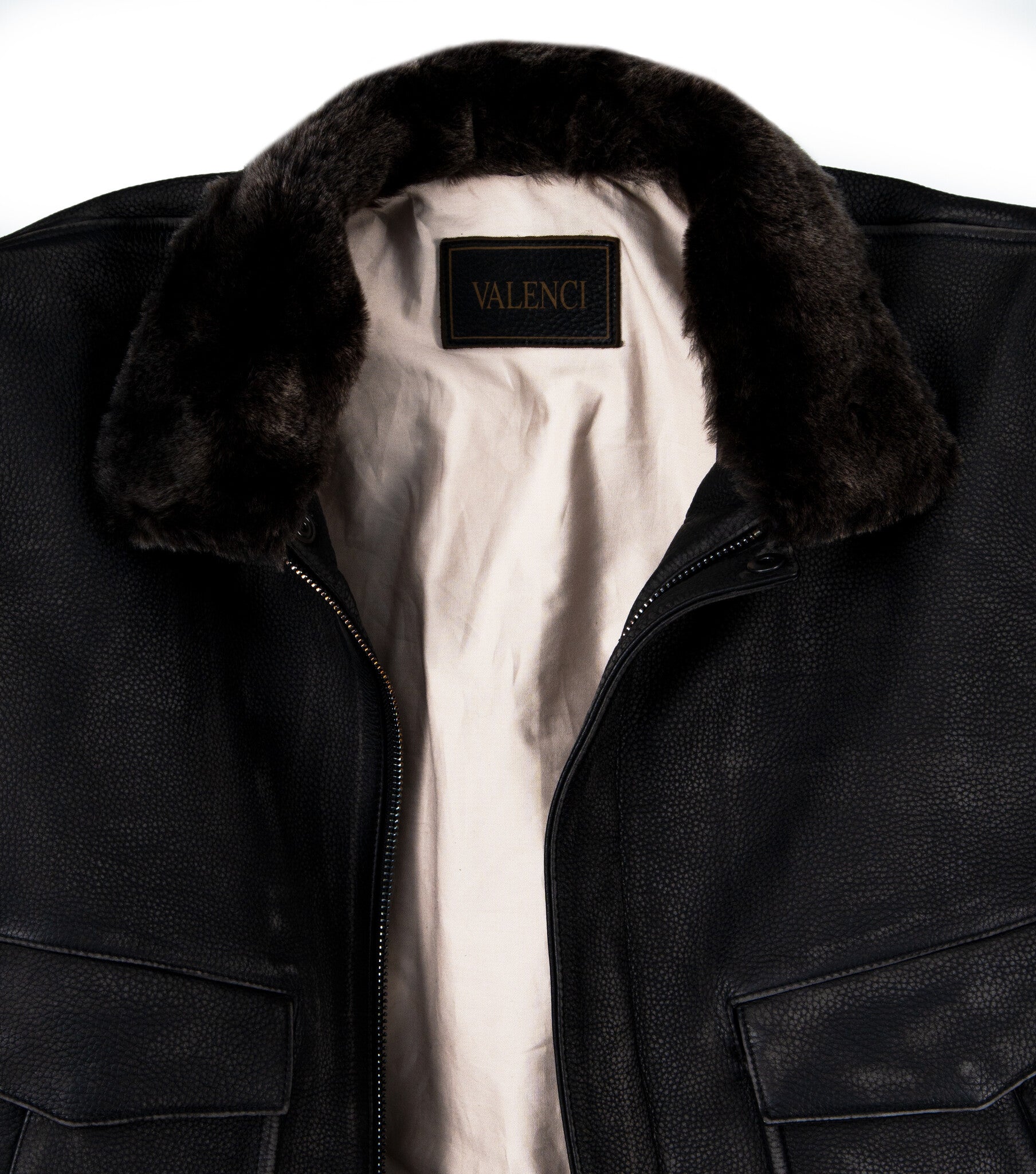 Black puffer jacket with hood