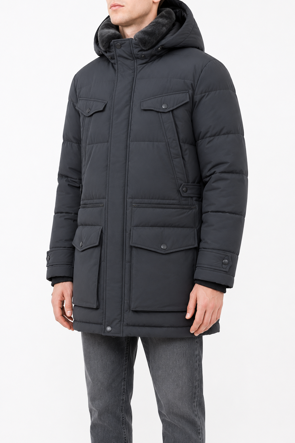 Parka Winterjacke Federico Anthrazit