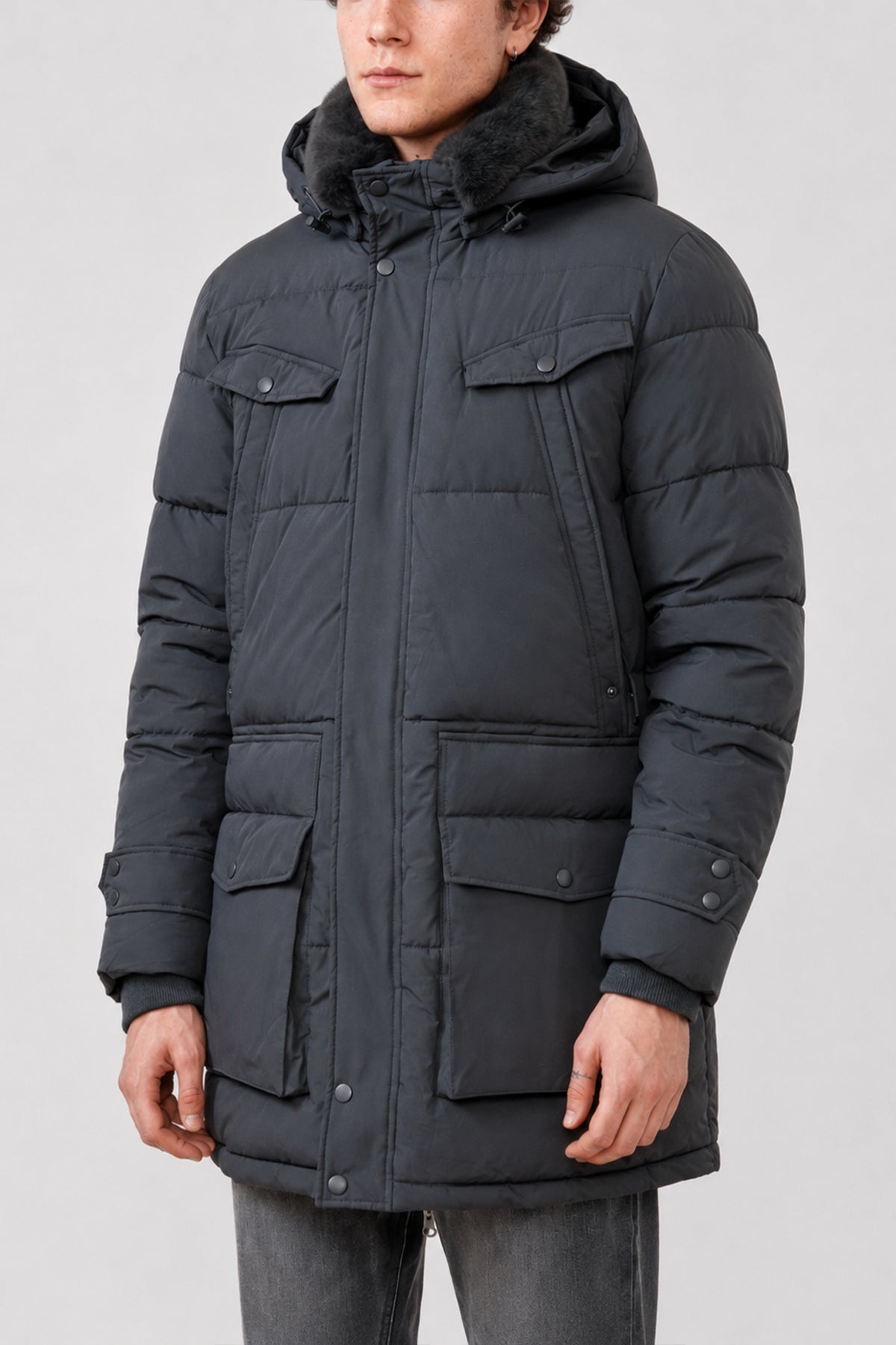Parka Winterjacke Federico Anthrazit