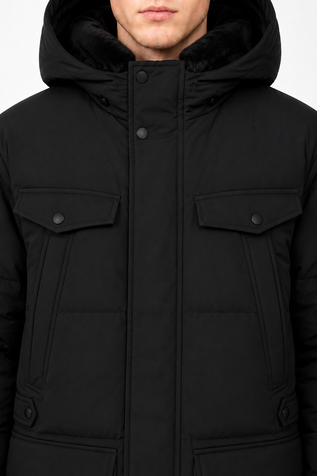 Parka Winterjacke Federico Schwarz