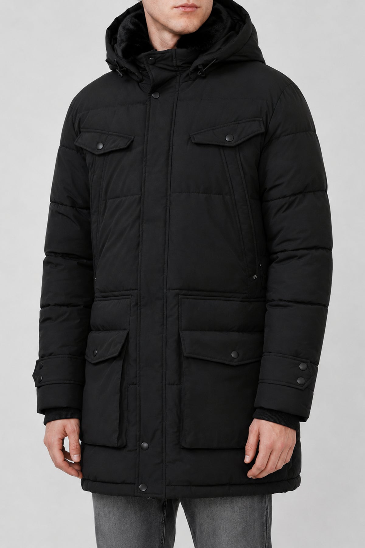 Parka Winterjacke Federico Schwarz