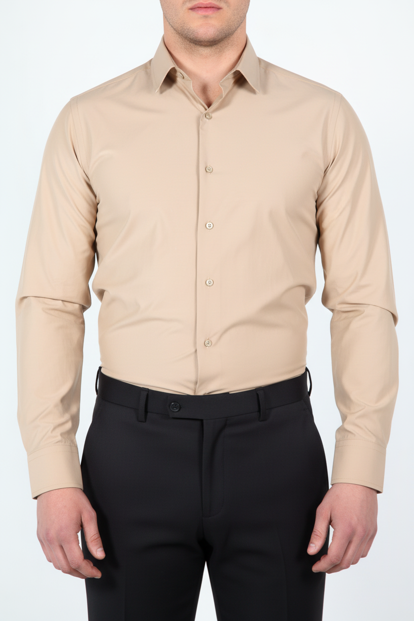 Overhemd Leira Beige