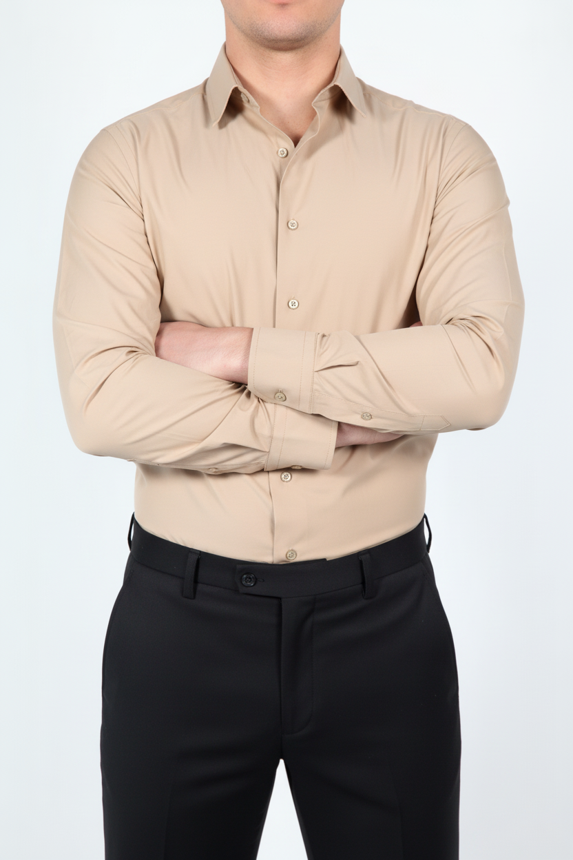 Overhemd Leira Beige