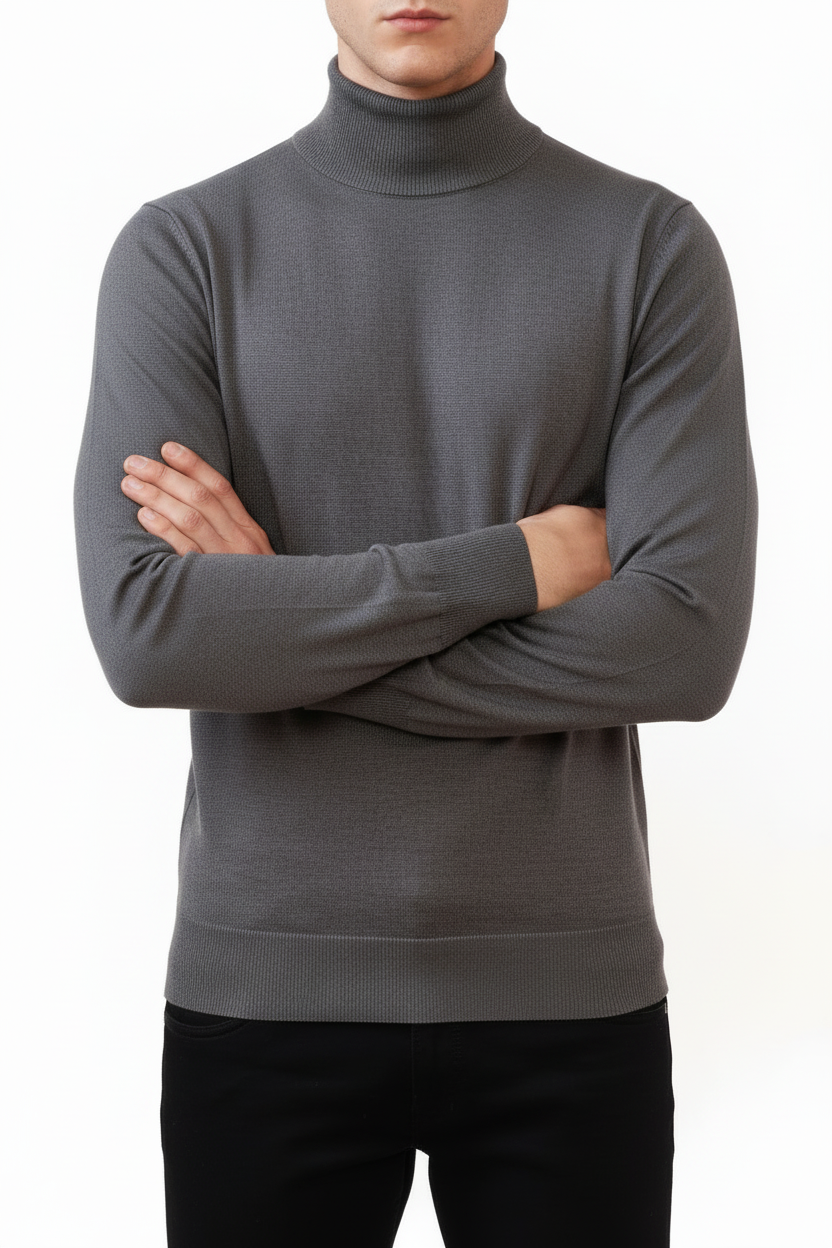 Rollkragenpullover Valenci Schwarz