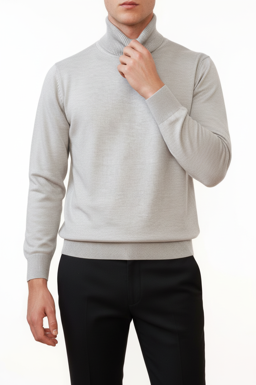 Rollkragenpullover Valenci Grau