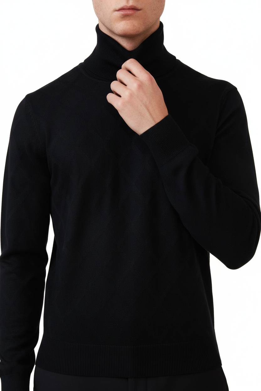 Dolcevita Valenci a quadri Nero