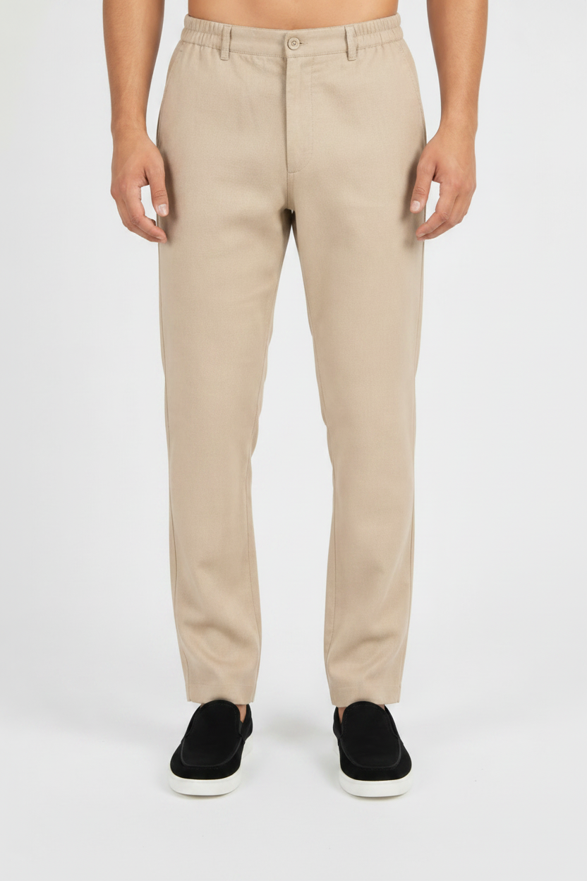 Pantalone Lino Valenci Beige