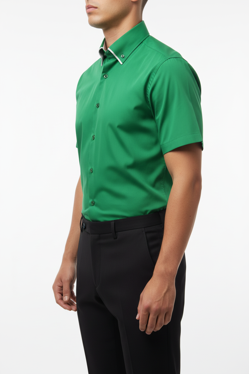 Kortmouw Overhemd Groen