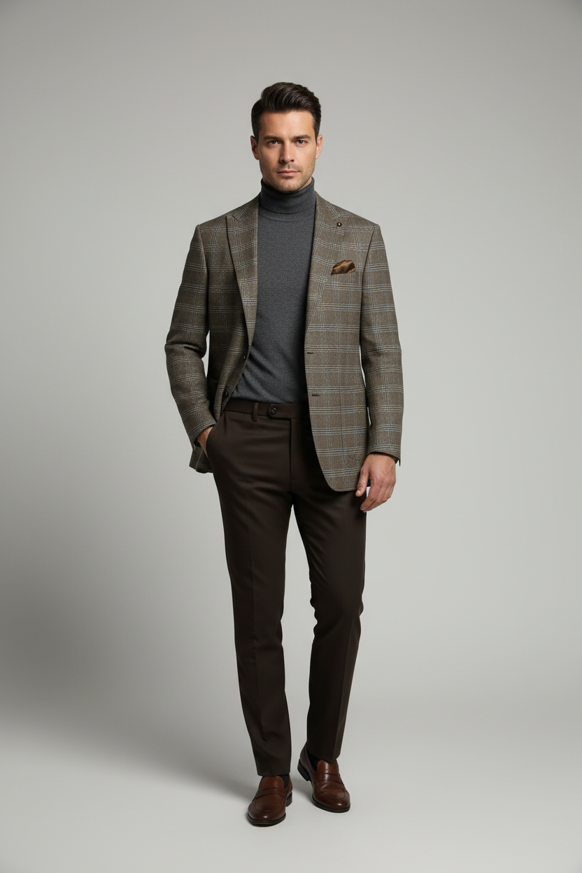 Heren Blazer Lucca Bruin
